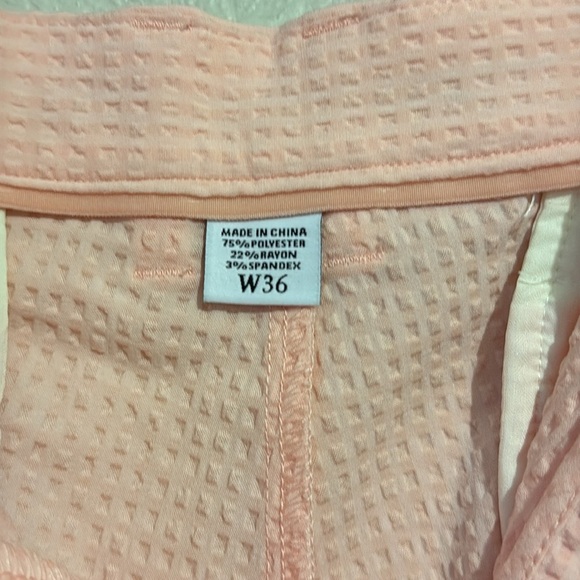 FootJoy Men's Performance Golf Seersucker Shorts Quartz Pink - Picture 5 of 7